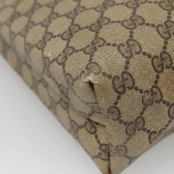 GUCCI GG Supreme Web Sherry Line Tote Bag Pvc Beige Red 39 02 003 - Picture 13 of 16